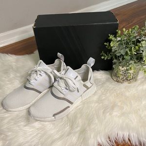 Womens Adidas NMD R1 Shoe - White / Iridescent
